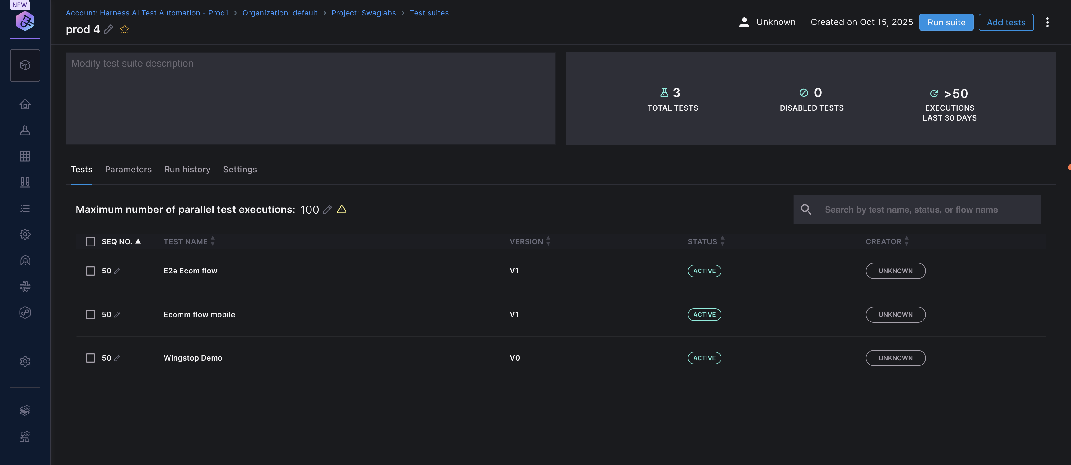 Click to view full size image Test Suite